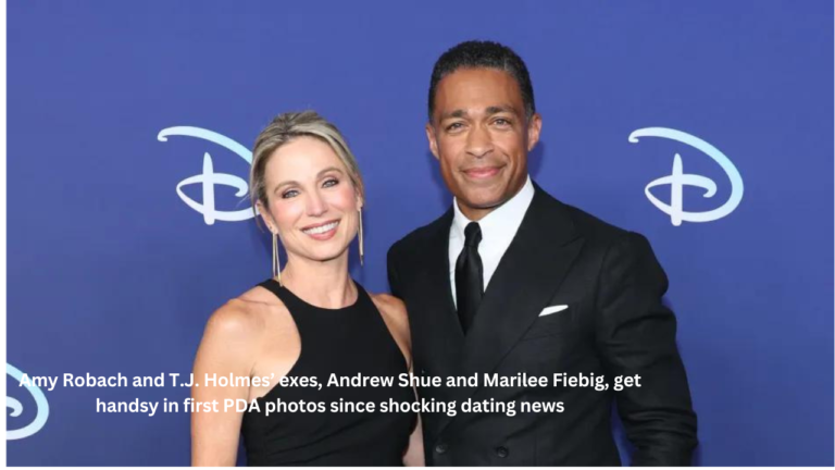 Amy Robach and T.J. Holmes’ exes, Andrew Shue and Marilee Fiebig, get handsy in first PDA photos since shocking dating news 2024