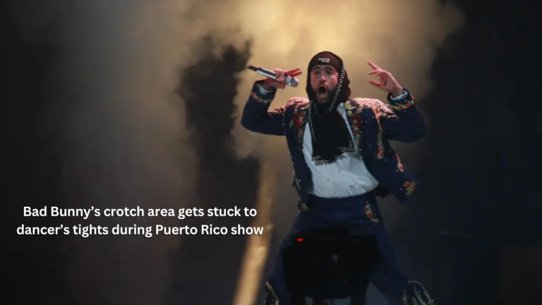 Bad Bunny’s crotch area gets stuck to dancer’s tights during Puerto Rico show 2024