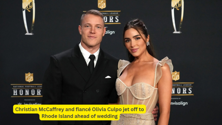 Christian McCaffrey and fiancé Olivia Culpo jet off to Rhode Island ahead of wedding