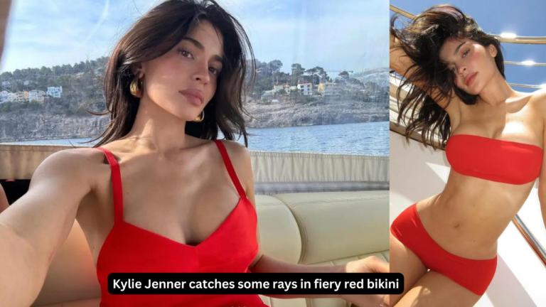 Kylie Jenner Catches Some Rays in Fiery Red Bikini