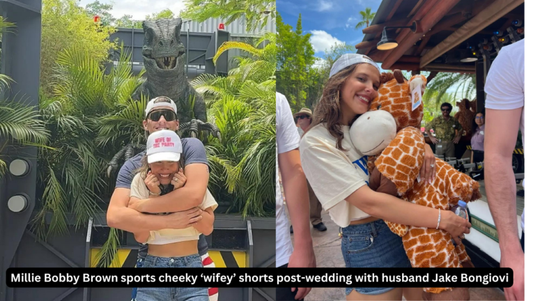 Millie Bobby Brown sports cheeky ‘wifey’ shorts post-wedding with husband Jake Bongiovi